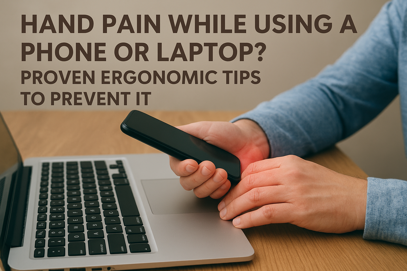 Hand Pain While Using a Phone or Laptop? Proven Ergonomic Tips to Prevent It